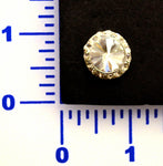Rivoli Rhinestone Silver Button - Individual or 12 Pack