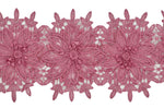 Rose Metallic Lace & Organza Trim