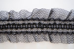 3" Fine Stretch Lace With Beads - Black