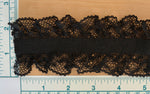 2 1/2" Stretch Lace w/ 5/8" Elastic Center - 4 Colors Available