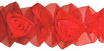 Red Organza Stretch Flower Trim