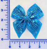 3 1/2" Beaded Bow - 7 Colors Available - Single or 6 Pack