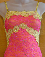 2" Stretch Lace w/Sequins - Pale Yellow