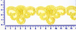 Yellow Beaded Lace Trim With Sequins & Beads