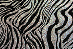 Silver Zebra Print Hologram Foil